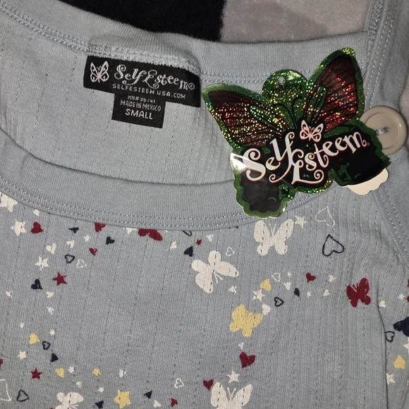 Y2K Self Esteem Butterfly Top Small S | Fairycore Ribbed Cami Tank - Picture 3 of 3